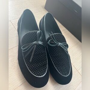 Suede Bottega Veneta black loafers